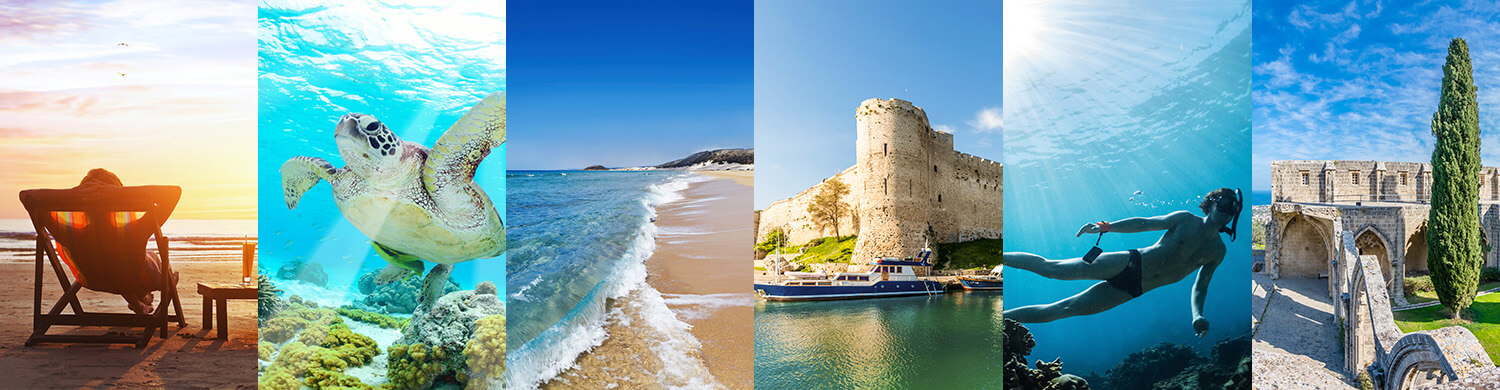 collage banner cyprus paradise