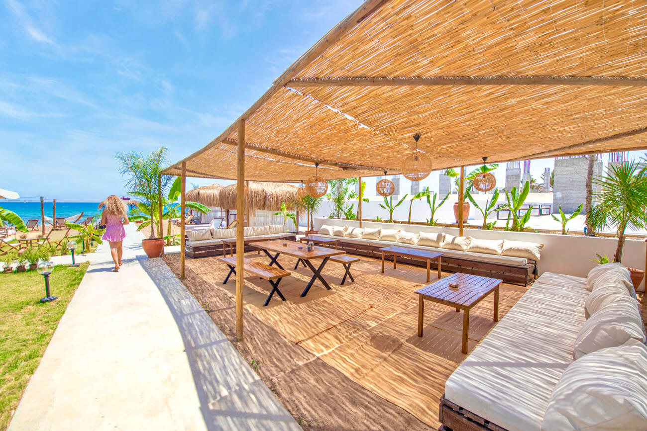 outdoor sitting long beach famagusta