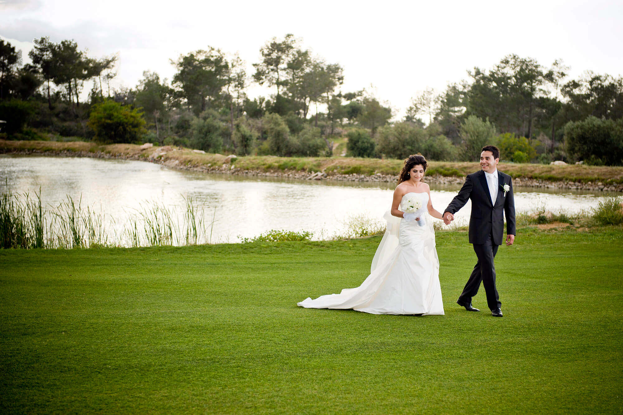 korineum bride groom happy wedding